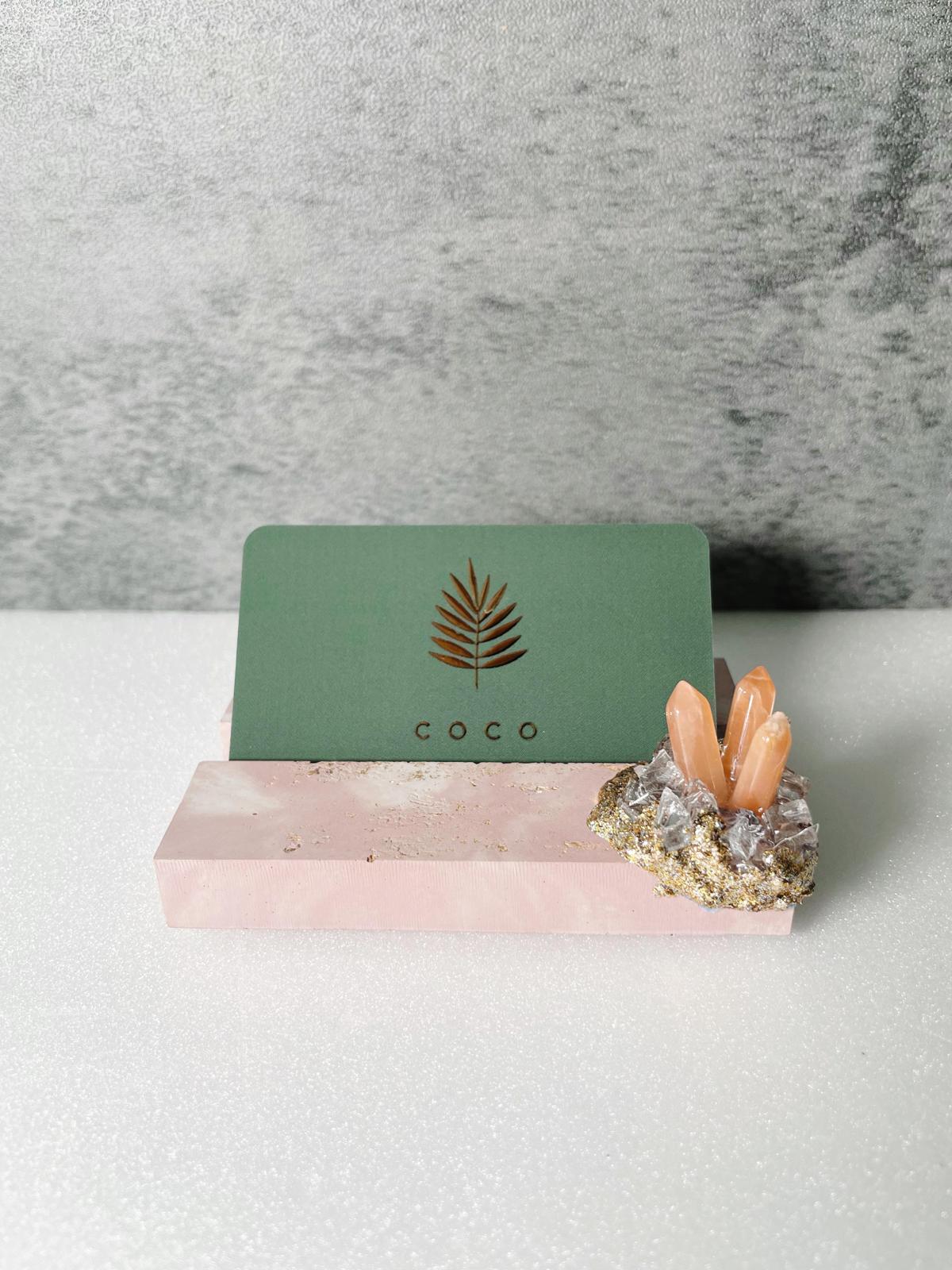Business Card Holder / Phone Stand - Coco Crystal